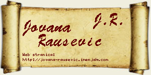 Jovana Raušević vizit kartica